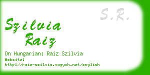 szilvia raiz business card